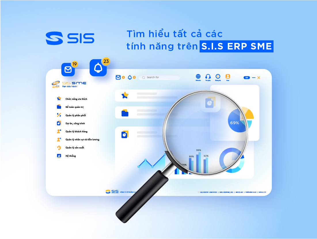 Tìm hiểu tính năng trên phần mềm SIS ERP SME